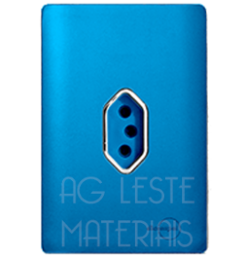 Conjunto Tomada Vertical 20A  - Novara Especiais Azul Fosco